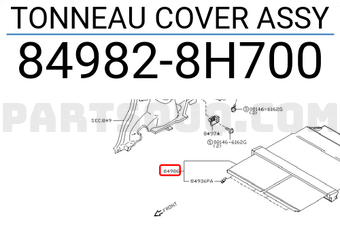 Nissan 849828H700 TONNEAU COVER ASSY