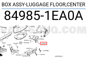 Nissan 849851EA0A BOX ASSY-LUGGAGE FLOOR,CENTER