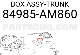 Nissan 84985AM860 BOX ASSY-TRUNK