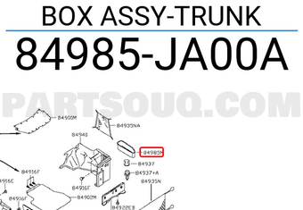 Nissan 84985JA00A BOX ASSY-TRUNK