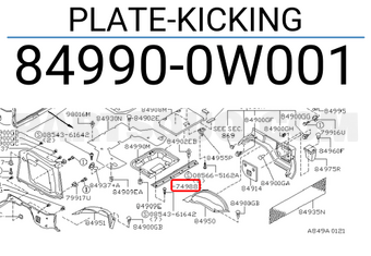 Nissan 849900W001 PLATE-KICKING