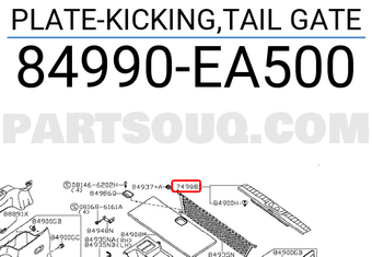 Nissan 84990EA500 PLATE-KICKING,TAIL GATE
