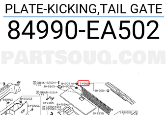 Nissan 84990EA502 PLATE-KICKING,TAIL GATE