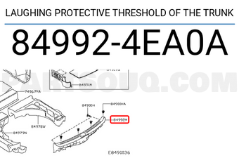 Nissan 849924EA0A LAUGHING PROTECTIVE THRESHOLD OF THE TRUNK