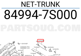 Nissan 849947S000 NET-TRUNK