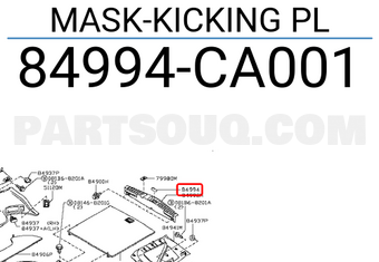 Nissan 84994CA001 MASK-KICKING PL