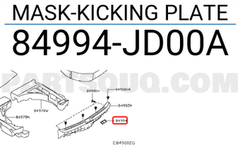 Nissan 84994JD00A MASK-KICKING PLATE