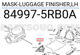 Nissan 849975RB0A MASK-LUGGAGE FINISHER,LH