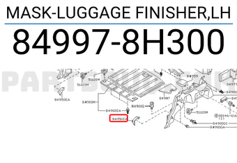 Nissan 849978H300 MASK-LUGGAGE FINISHER,LH