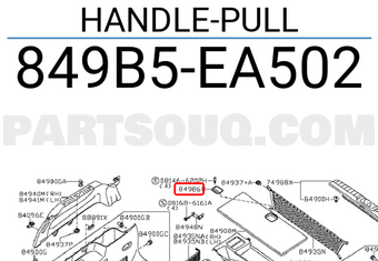Nissan 849B5EA502 HANDLE-PULL