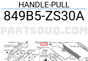 Nissan 849B5ZS30A HANDLE-PULL