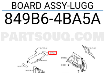 Nissan 849B64BA5A BOARD ASSY-LUGG