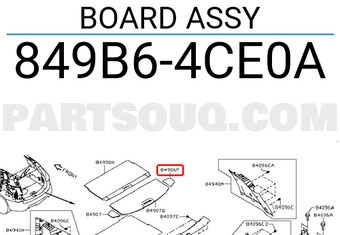 Nissan 849B64CE0A BOARD ASSY