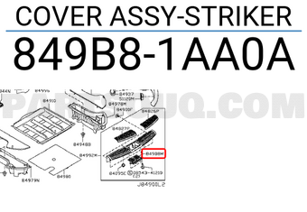 Nissan 849B81AA0A COVER ASSY-STRIKER