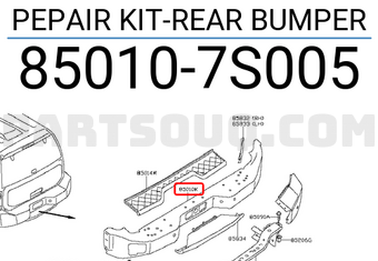 Nissan 850107S005 PEPAIR KIT-REAR BUMPER