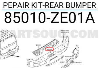 Nissan 85010ZE01A PEPAIR KIT-REAR BUMPER