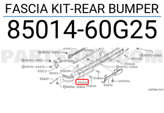 Nissan 8501460G25 FASCIA KIT-REAR BUMPER