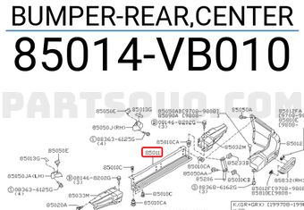 Nissan 85014VB010 BUMPER-REAR,CENTER
