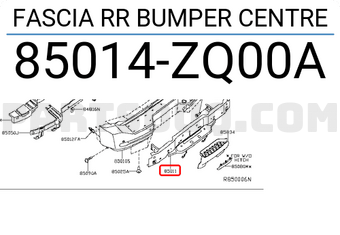 Nissan 85014ZQ00A FASCIA RR BUMPER CENTRE