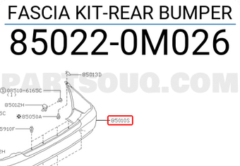 Nissan 850220M026 FASCIA KIT-REAR BUMPER