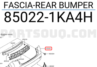 Nissan 850221KA4H FASCIA-REAR BUMPER