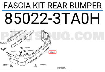 Nissan 850223TA0H FASCIA KIT-REAR BUMPER