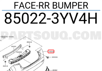Nissan 850223YV4H FACE-RR BUMPER
