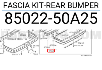 Nissan 8502250A25 FASCIA KIT-REAR BUMPER