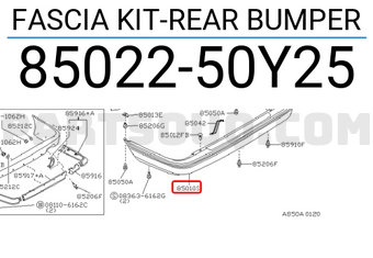 Nissan 8502250Y25 FASCIA KIT-REAR BUMPER