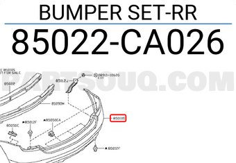 Nissan 85022CA026 BUMPER SET-RR