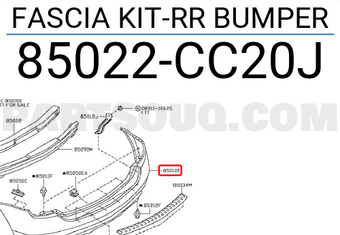 Nissan 85022CC20J FASCIA KIT-RR BUMPER