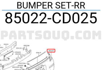 Nissan 85022CD025 BUMPER SET-RR