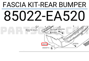 Nissan 85022EA520 FASCIA KIT-REAR BUMPER