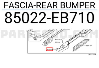Nissan 85022EB710 FASCIA-REAR BUMPER
