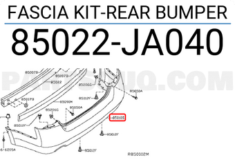 Nissan 85022JA040 FASCIA KIT-REAR BUMPER