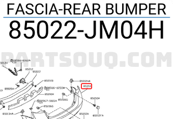 Nissan 85022JM04H FASCIA-REAR BUMPER