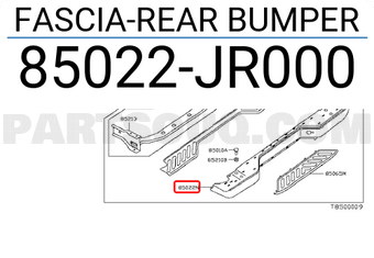 Nissan 85022JR000 FASCIA-REAR BUMPER