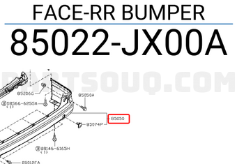 Nissan 85022JX00A FACE-RR BUMPER