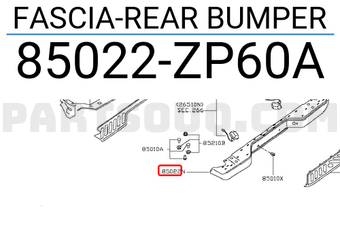 Nissan 85022ZP60A FASCIA-REAR BUMPER