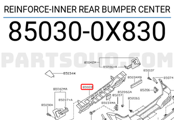 Nissan 850300X830 REINFORCE-INNER REAR BUMPER CENTER