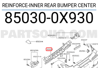 Nissan 850300X930 REINFORCE-INNER REAR BUMPER CENTER