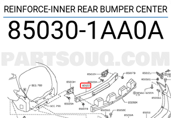 Nissan 850301AA0A REINFORCE-INNER REAR BUMPER CENTER