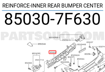 Nissan 850307F630 REINFORCE-INNER REAR BUMPER CENTER