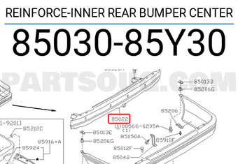 Nissan 8503085Y30 REINFORCE-INNER REAR BUMPER CENTER