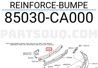 Nissan 85030CA000 REINFORCE-BUMPE