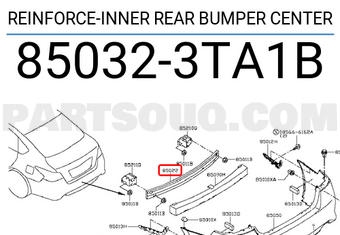 Nissan 850323TA1B REINFORCE-INNER REAR BUMPER CENTER