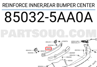 Nissan 850325AA0A REINFORCE INNER,REAR BUMPER CENTER