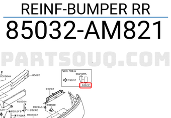 Nissan 85032AM821 REINF-BUMPER RR