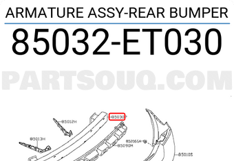 Nissan 85032ET030 ARMATURE ASSY-REAR BUMPER