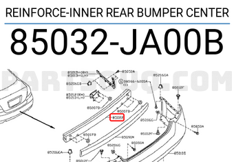 Nissan 85032JA00B REINFORCE-INNER REAR BUMPER CENTER